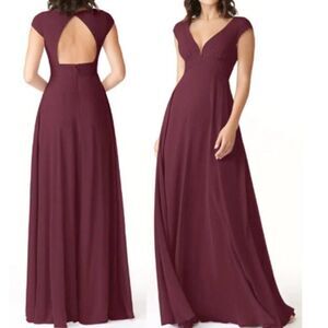 Azazie Women's Formal Dress Maxi Gown Elegant Mckinley Party Cabernet Size 6